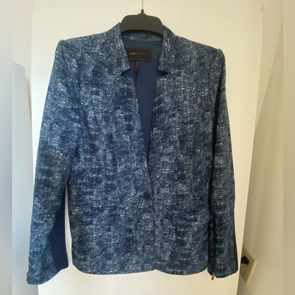 BCBG MAXAZRIA BLAZER JACKET "joplin" blue size L - Picture 3 of 12